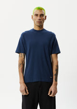 Afends Mens Classic - Hemp Retro T-Shirt - Navy - Afends mens classic   hemp retro t shirt   navy   streetwear   sustainable fashion