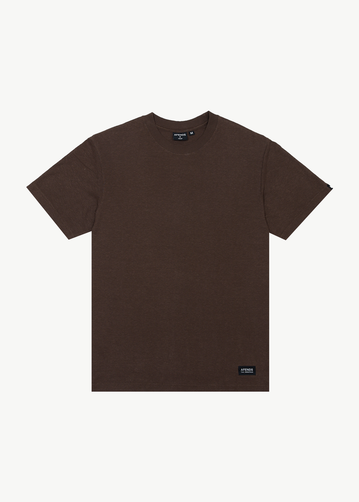 AFENDS Mens Classic - Retro Fit Tee - Coffee - Streetwear - Sustainable Fashion