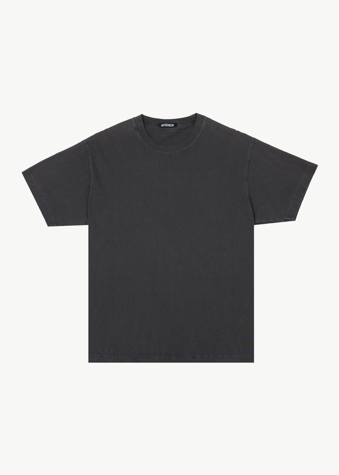 Afends Mens Genesis - Heavy Boxy T-Shirt - Stone Black - Streetwear - Sustainable Fashion