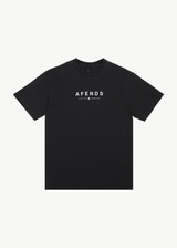 AFENDS Mens Thrown Out - Retro Fit Tee - Black / White - Afends mens thrown out   retro fit tee   black / white   streetwear   sustainable fashion