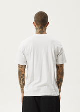 AFENDS Mens Thrown Out - Retro Fit Tee - White / Black - Afends mens thrown out   retro fit tee   white / black   streetwear   sustainable fashion