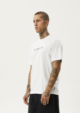 AFENDS Mens Thrown Out - Retro Fit Tee - White / Black - Afends mens thrown out   retro fit tee   white / black   streetwear   sustainable fashion