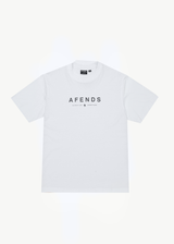 AFENDS Mens Thrown Out - Retro Fit Tee - White / Black - Afends mens thrown out   retro fit tee   white / black   streetwear   sustainable fashion