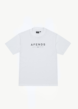 AFENDS Mens Thrown Out - Retro T-Shirt - White / Black - Afends mens thrown out   retro t shirt   white / black   streetwear   sustainable fashion