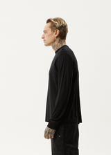 AFENDS Mens Essential - Long Sleeve Tee - Black - Afends mens essential   long sleeve tee   black   streetwear   sustainable fashion