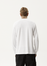AFENDS Mens Essential - Long Sleeve Tee - White - Afends mens essential   long sleeve tee   white   streetwear   sustainable fashion