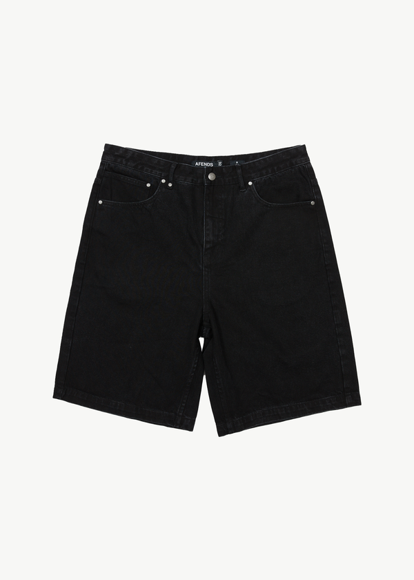 AFENDS Mens Lil C - Denim Baggy Short 22