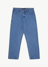 Afends Mens Ninety Two'S - Hemp Denim Relaxed Jean - Worn Blue - Afends mens ninety two's   hemp denim relaxed jean   worn blue   streetwear   sustainable fashion