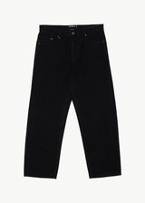 AFENDS Mens Ninety Two's - Organic Denim Relaxed Jeans - Washed Black - Afends mens ninety two's   organic denim relaxed jeans   washed black   streetwear   sustainable fashion