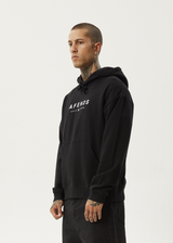 Afends Mens Thrown Out - Pull On Hood - Black - Afends mens thrown out   pull on hood   black   streetwear   sustainable fashion