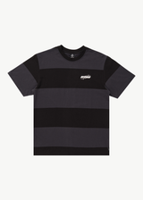 Afends Mens Continual - Recycled Retro Graphic Logo T-Shirt - Black Stripe - Afends mens continual   recycled retro graphic logo t shirt   black stripe   streetwear   sustainable fashion