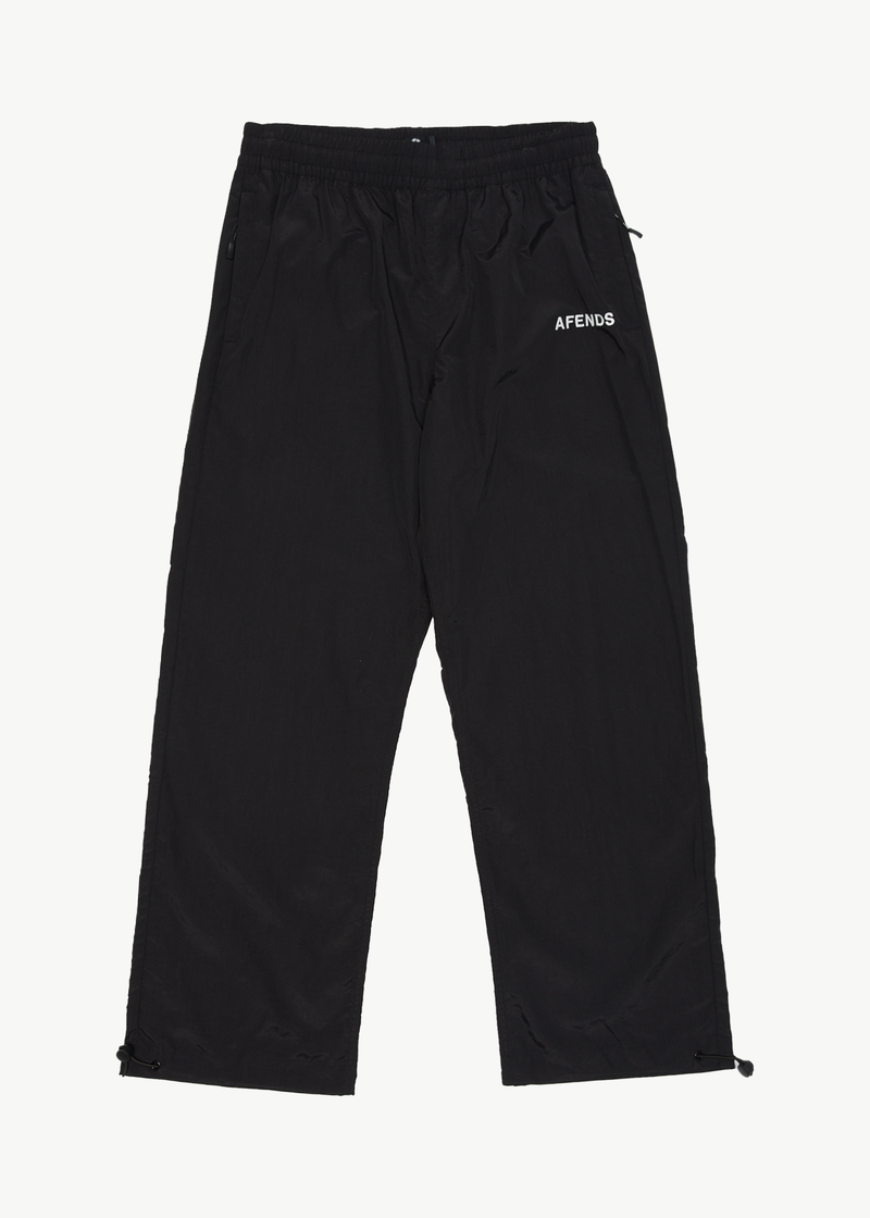 Afends Mens Floodlights - Recycled Spray Pants - Black
