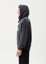 Afends Mens Grooves - Recycled Hoodie - Charcoal - Afends mens grooves   recycled hoodie   charcoal   streetwear   sustainable fashion
