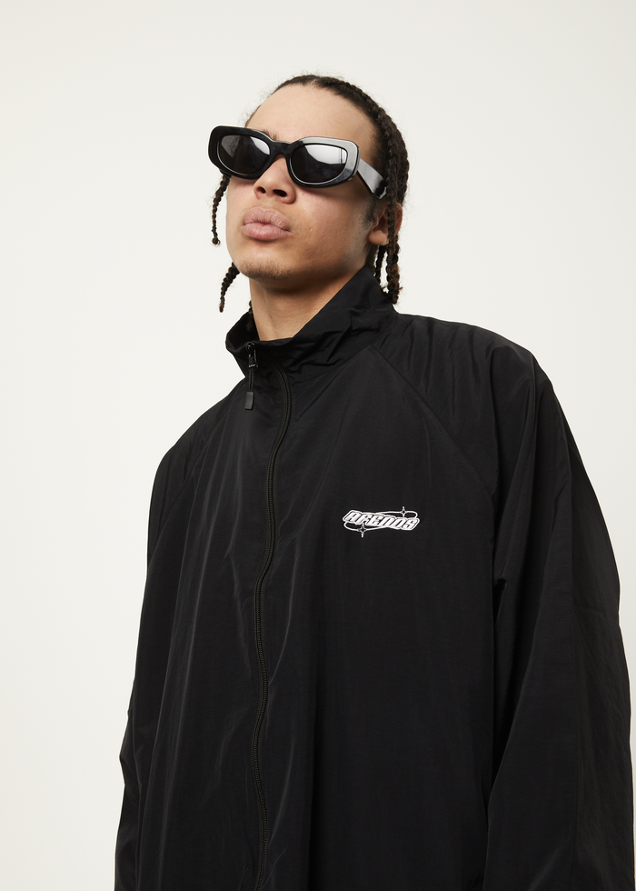 Afends Mens Eternal - Recycled Spray Jacket - Black - Streetwear - Sustainable Fashion