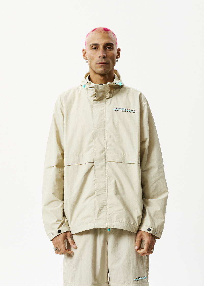 Afends Mens Antimatter - Recycled Spray Jacket - Cement