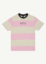 Afends Mens Space - Striped Retro Logo T-Shirt - Candy Stripe - Afends mens space   striped retro logo t shirt   candy stripe   streetwear   sustainable fashion