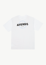 AFENDS Mens Questions - Graphic Retro T-Shirt - White - Afends mens questions   graphic retro t shirt   white   streetwear   sustainable fashion