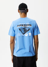Afends Mens Volcanic Times - Graphic Retro  T-Shirt - Arctic - Afends mens volcanic times   graphic retro  t shirt   arctic   streetwear   sustainable fashion