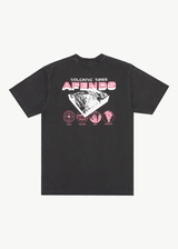 AFENDS Mens Volcanic Times - Graphic Retro T-Shirt - Stone Black - Afends mens volcanic times   graphic retro t shirt   stone black   streetwear   sustainable fashion