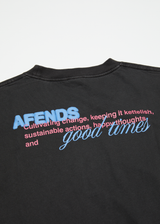 AFENDS Mens Good Times - Graphic Boxy T-Shirt - Stone Black - Afends mens good times   graphic boxy t shirt   stone black   streetwear   sustainable fashion