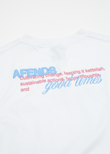 AFENDS Mens Good Times - Graphic Boxy T-Shirt - White - Afends mens good times   graphic boxy t shirt   white   streetwear   sustainable fashion