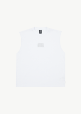 AFENDS Mens Limits - Graphic Sleeveless T-Shirt - White - Afends mens limits   graphic sleeveless t shirt   white   streetwear   sustainable fashion