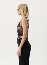 AFENDS Womens Under Pressure - Sheer Tank - Black - Afends womens under pressure   sheer tank   black   streetwear   sustainable fashion