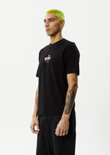 AFENDS Mens Enjoyment - Retro Fit Tee - Black - Afends mens enjoyment   retro fit tee   black   streetwear   sustainable fashion