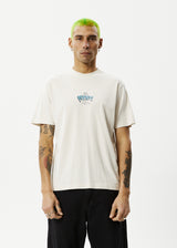 AFENDS Mens Enjoyment - Retro T-Shirt - Moonbeam - Afends mens enjoyment   retro t shirt   moonbeam   streetwear   sustainable fashion