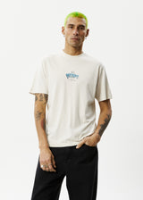 AFENDS Mens Enjoyment - Retro Fit Tee - Moonbeam - Afends mens enjoyment   retro fit tee   moonbeam   streetwear   sustainable fashion