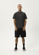 AFENDS Mens Star - Boxy Fit Tee - Stone Black - Afends mens star   boxy fit tee   stone black   streetwear   sustainable fashion