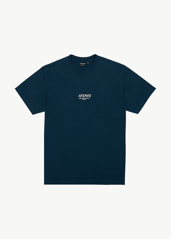 Afends Mens Message - Retro Fit Tee - Navy