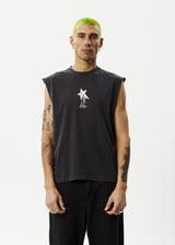 Afends Mens Statue - Sleeveless Tee - Stone Black - Afends mens statue   sleeveless tee   stone black   streetwear   sustainable fashion