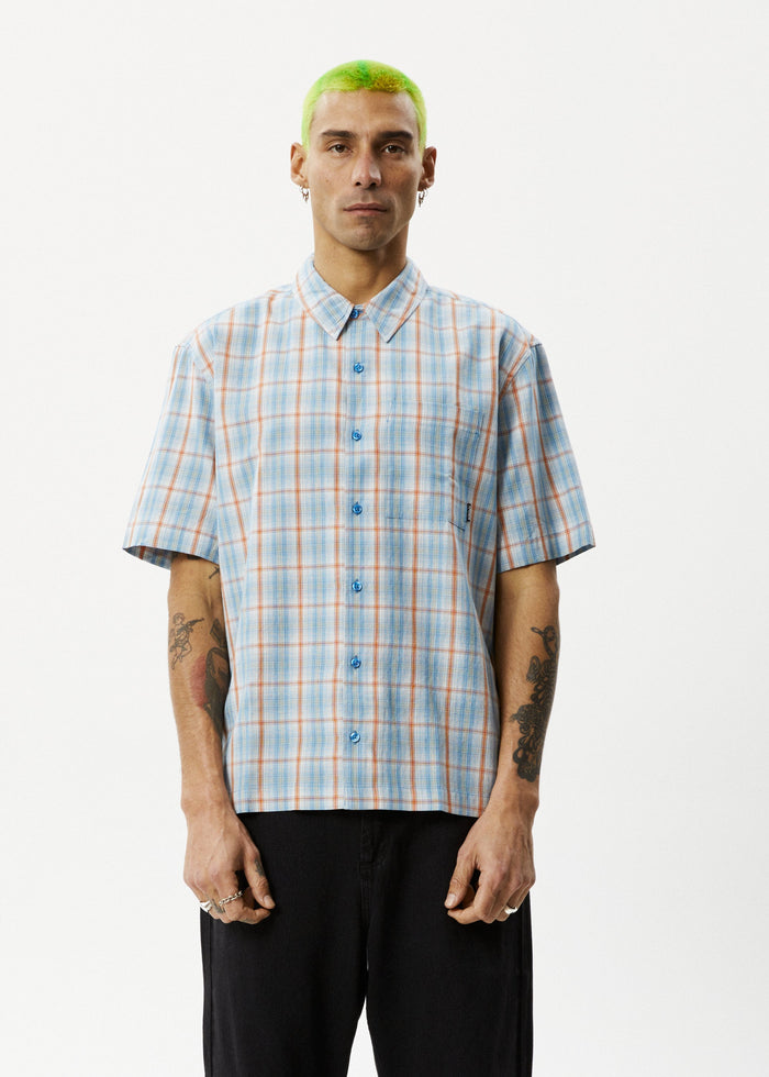 Afends Mens Position - Short Sleeve Shirt - Lake Check - Streetwear - Sustainable Fashion