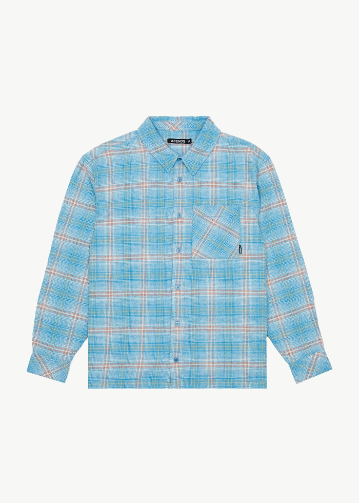 Afends Mens Position - Flannel Shirt - Lake Check - Streetwear - Sustainable Fashion