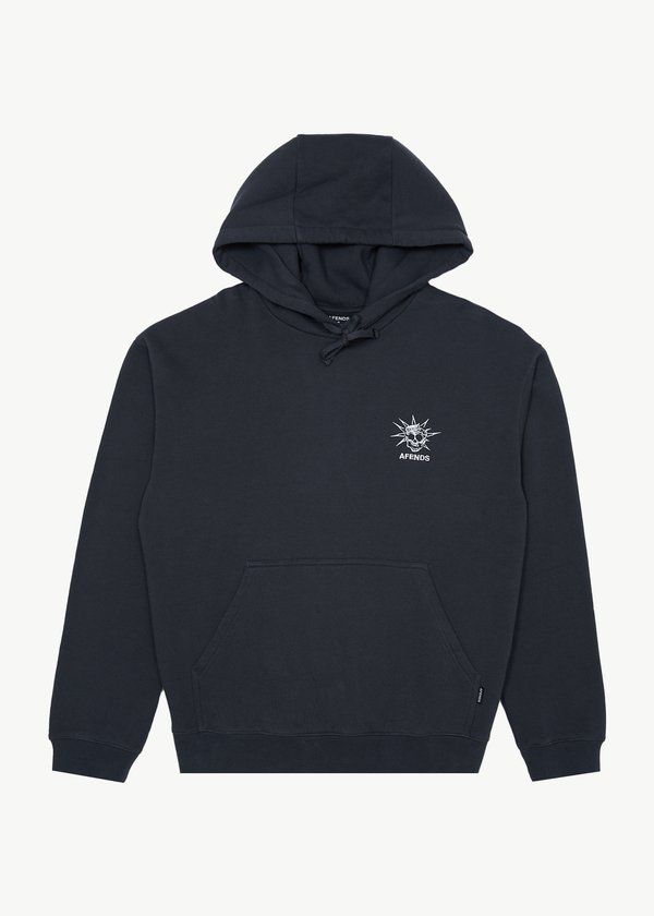 Afends Mens Graveyard - Pull On Hood - Charcoal