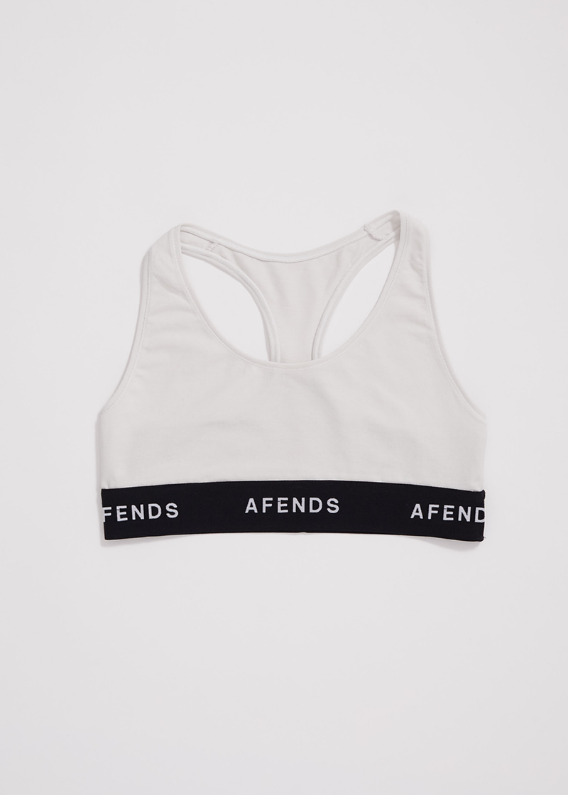 Afends Womens Molly - Hemp Sports Crop - Off White