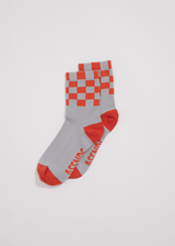 Afends Unisex Operator - Recycled Crew Socks - Coral - Afends unisex operator   recycled crew socks   coral   streetwear   sustainable fashion