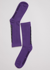 Afends Unisex Razor - Organic Crew Socks - Faded Purple - Afends unisex razor   organic crew socks   faded purple   streetwear   sustainable fashion