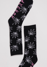 Afends Unisex Walker - Hemp Crew Socks - Black - Afends unisex walker   hemp crew socks   black   streetwear   sustainable fashion
