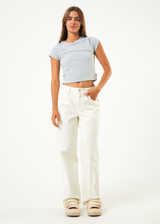 Afends Womens Bella - Organic Denim Baggy Jeans - Off White - Afends womens bella   organic denim baggy jeans   off white   streetwear   sustainable fashion