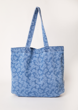 Afends Unisex Fink - Hemp Denim Tote Bag - Worn Blue Daisy - Afends unisex fink   hemp denim tote bag   worn blue daisy   streetwear   sustainable fashion