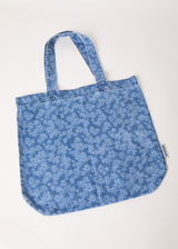 AFENDS Unisex Fink - Hemp Denim Tote Bag - Worn Blue Daisy - Afends unisex fink   hemp denim tote bag   worn blue daisy   streetwear   sustainable fashion
