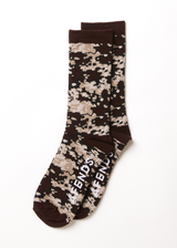 AFENDS Unisex Jungle - Hemp Crew Socks - Earth Camo - Afends unisex jungle   hemp crew socks   earth camo   streetwear   sustainable fashion