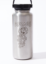 Afends Unisex F Plastic x Project Pargo - 950Ml Insulated Water Bottle - Black - Afends unisex f plastic x project pargo   950ml insulated water bottle   black   streetwear   sustainable fashion