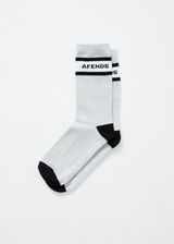 Afends Unisex Campbell - Recycled Crew Socks - Glacier - Afends unisex campbell   recycled crew socks   glacier   streetwear   sustainable fashion