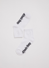 Afends Unisex Revolution - Hemp Crew Socks - White - Afends unisex revolution   hemp crew socks   white   streetwear   sustainable fashion