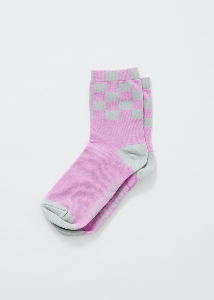 Afends Unisex Pascale  - Hemp Crew Socks - Candy - Streetwear - Sustainable Fashion