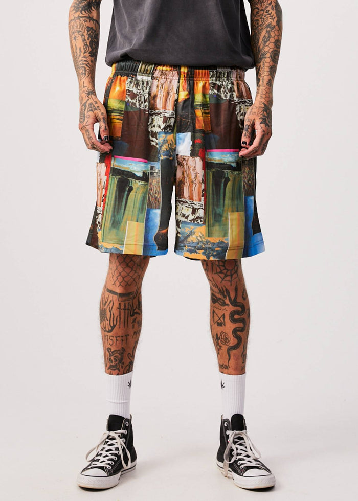 Afends Mens Boulevard - Recycled Baggy Shorts - Multi - Streetwear - Sustainable Fashion