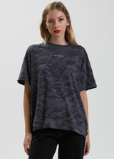 Afends Womens New Energy - Recycled Washed Oversized T-Shirt - Black - Https://player.vimeo.com/external/653571085.hd.mp4?s=88be68eb321682b91862084f2907a752cf2c6af6&profile_id=174